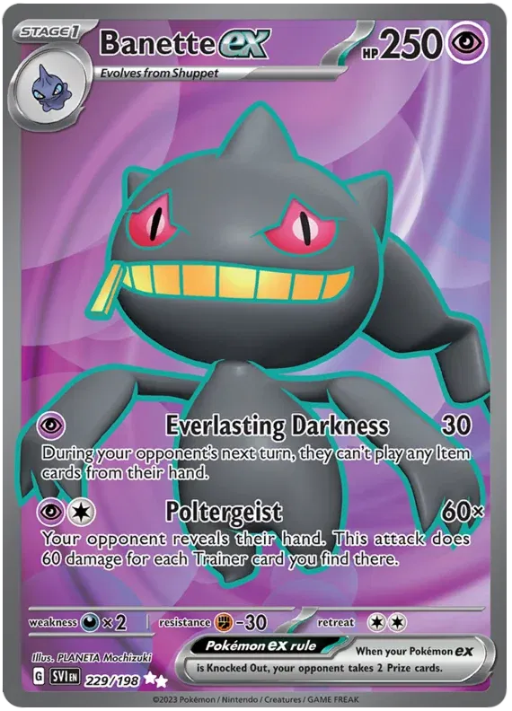 Banette EX #229 - Scarlet and Violet Base