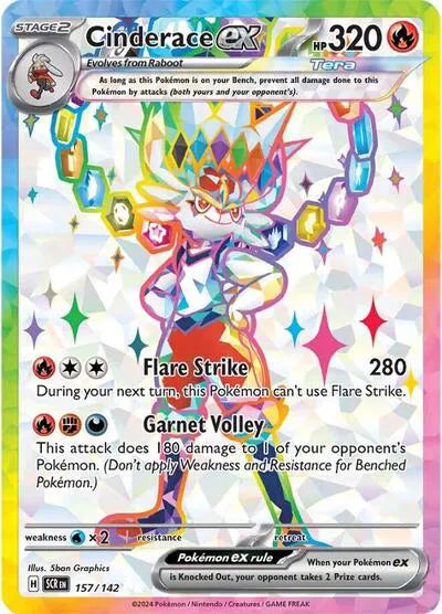 Cinderace EX Ultra Rare #157 - Stellar Crown