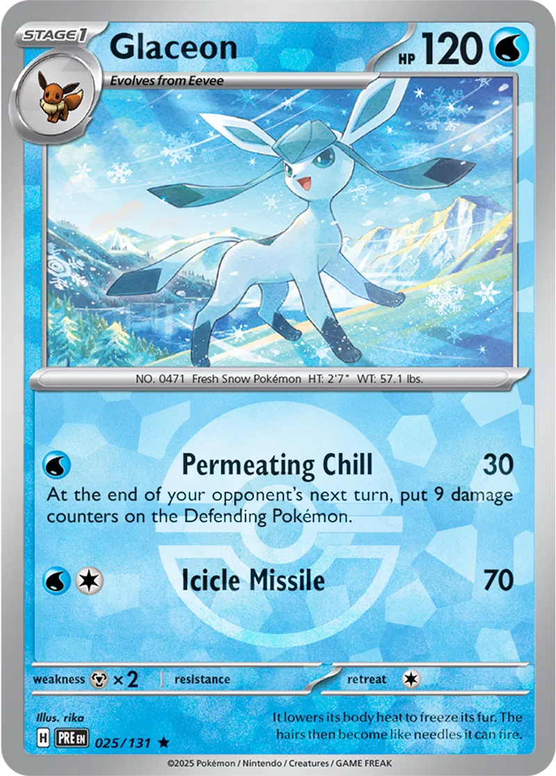 Glaceon Pokeball #25 - Prismatic Evolutions