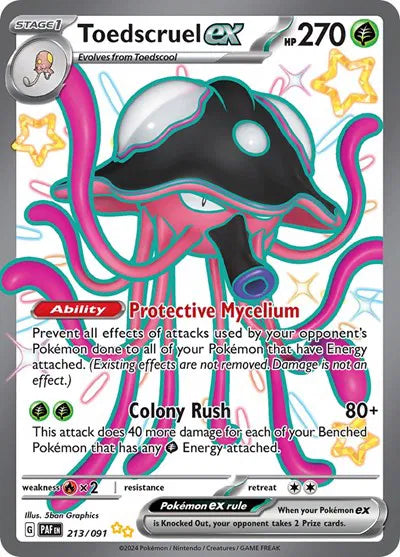 Toedscrual Ex Shiny Ultra Rare #213 - Paldean Fates