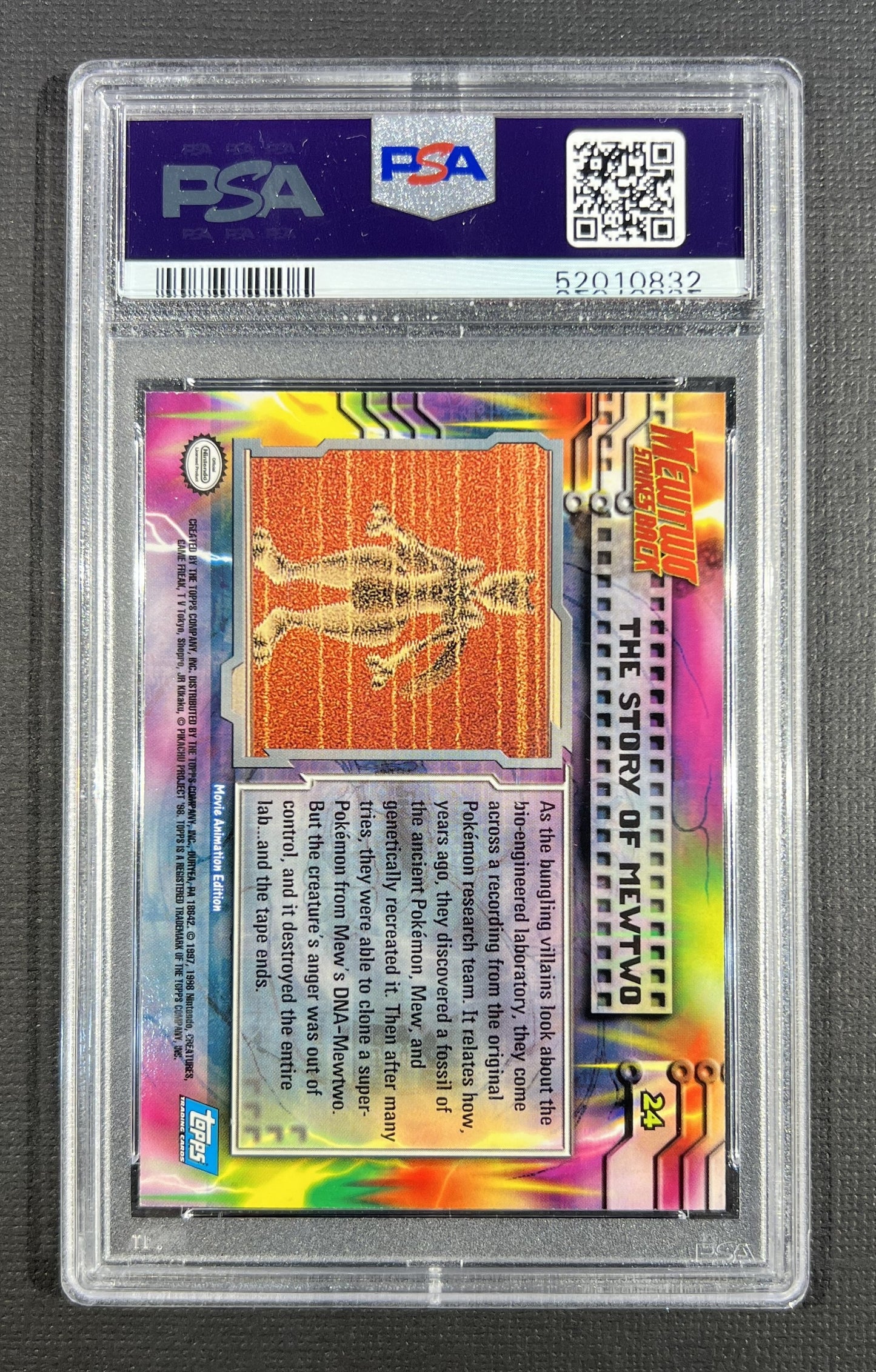 PSA 9 - 1999 TOPPS - Movie Edition - The Story Of Mewtwo #24