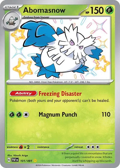 Abomasnow Shiny Rare #101 - Paldean Fates